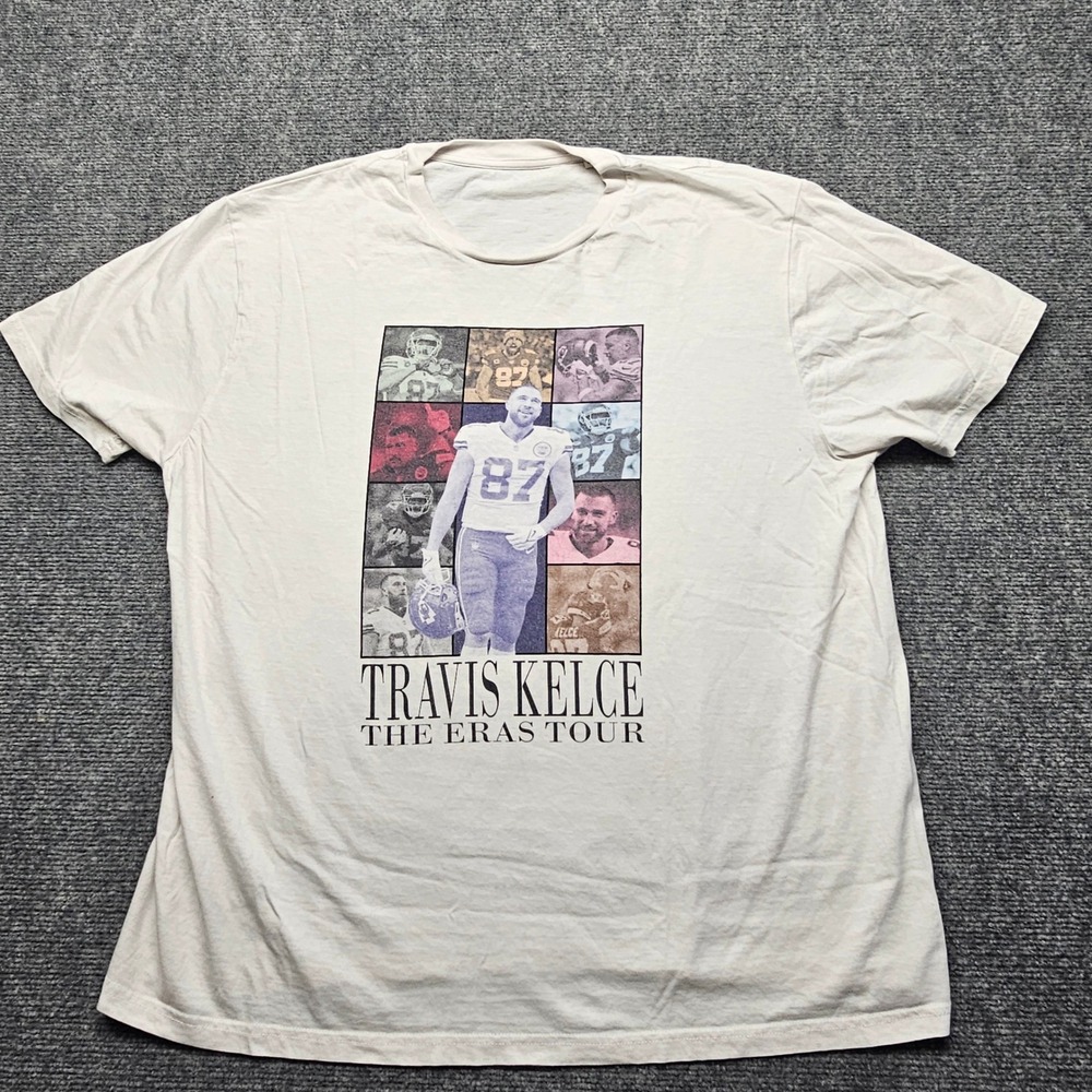Travis Kelce The Eras Tour Graphic T-Shirt XXL Stanley Stella Organic Cotton